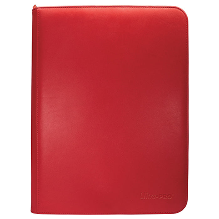 Vivid 9 Pocket Zippered PRO-Binder Red-0