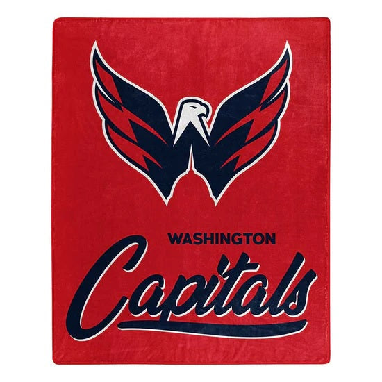 Washington Capitals Blanket 50x60 Raschel Signature Design-0