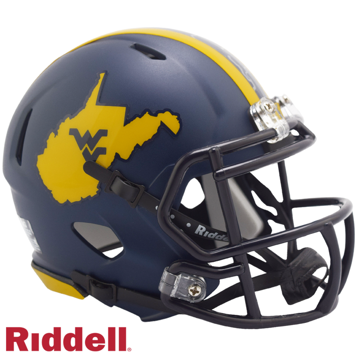 West Virginia Mountaineers Helmet Riddell Replica Mini Speed Style Country Roads 2023-0